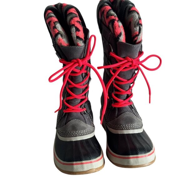 Sorel Joan of Arctic Knit gray Winter Waterproof Snow Boot NL2142-051 Women Sz 6 - Picture 2 of 14